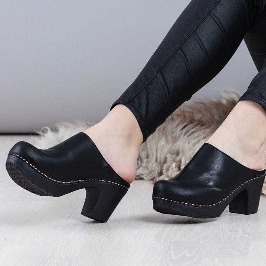 Calou Lisa Clog Black | Pehmeat Korkokengat