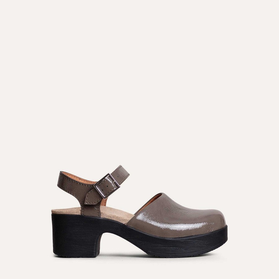 Calou Dolores Clog Patent Grey | Puukokset Toissa