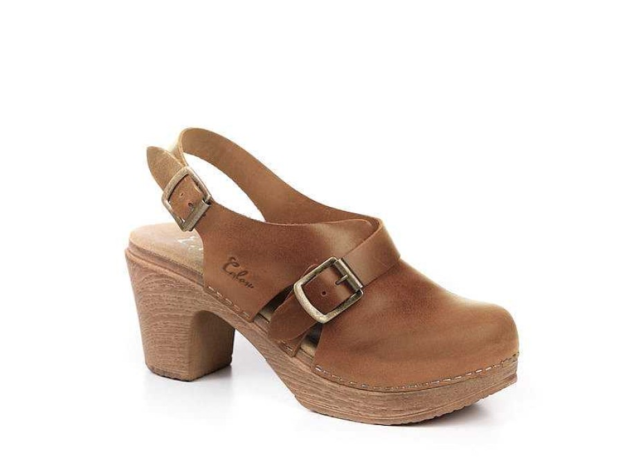 Calou Astrid Clog Brown | Pehmeat Korkokengat