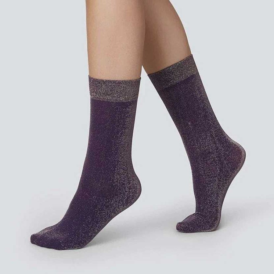 Calou Ines Shimmery Socks Luumu | Lisatarvikkeet