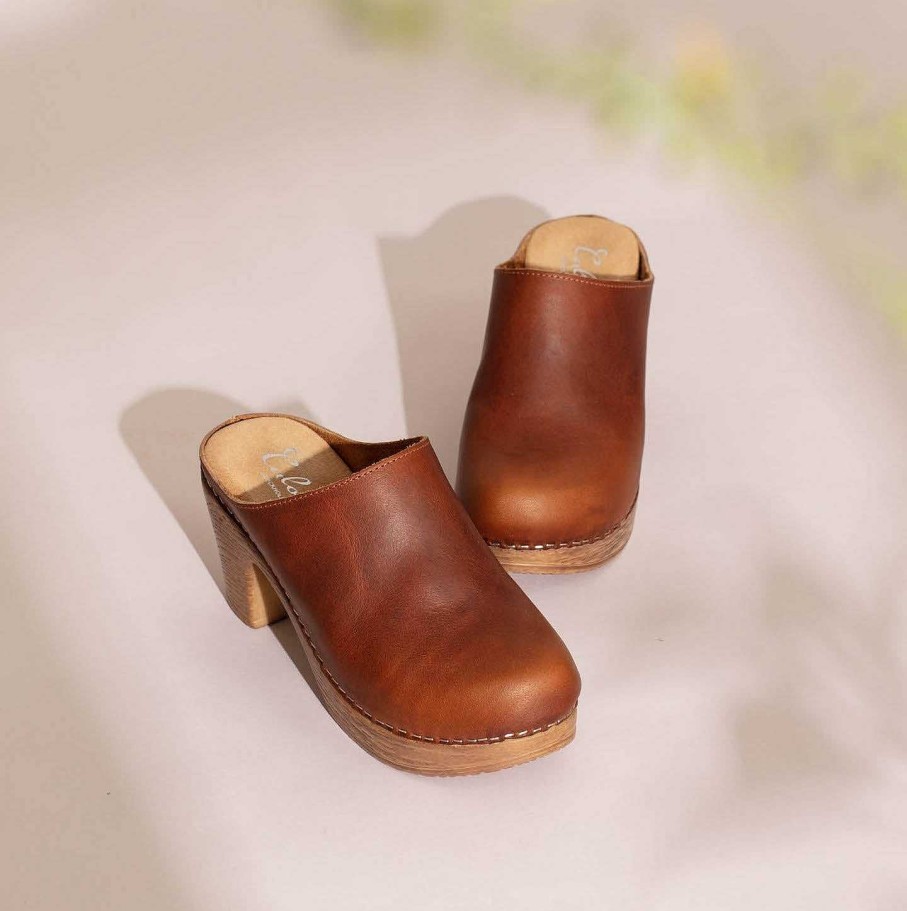 Calou Lisa Clog Brown | Pehmeat Korkokengat