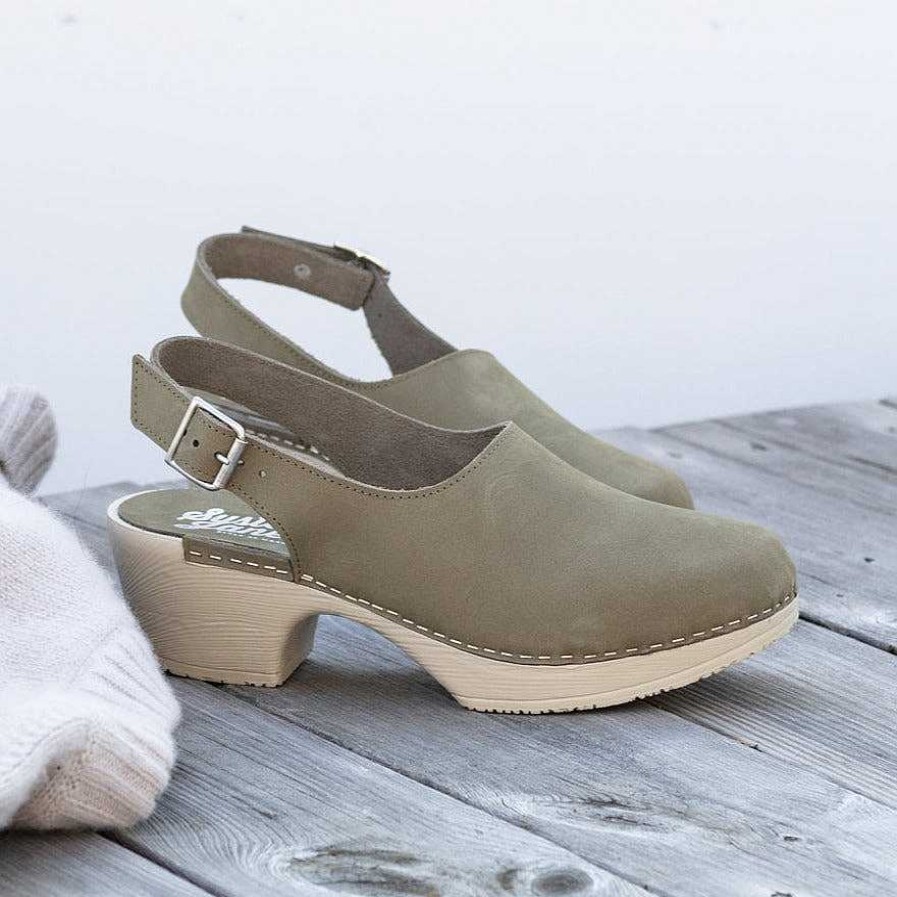 Calou Lilja Clog Khaki Green | Myynti/Arkisto