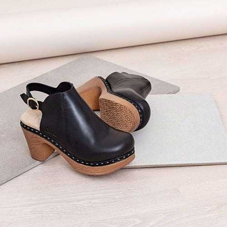 Calou Tyra Musta Slingback Clog | Pehmeat Korkokengat