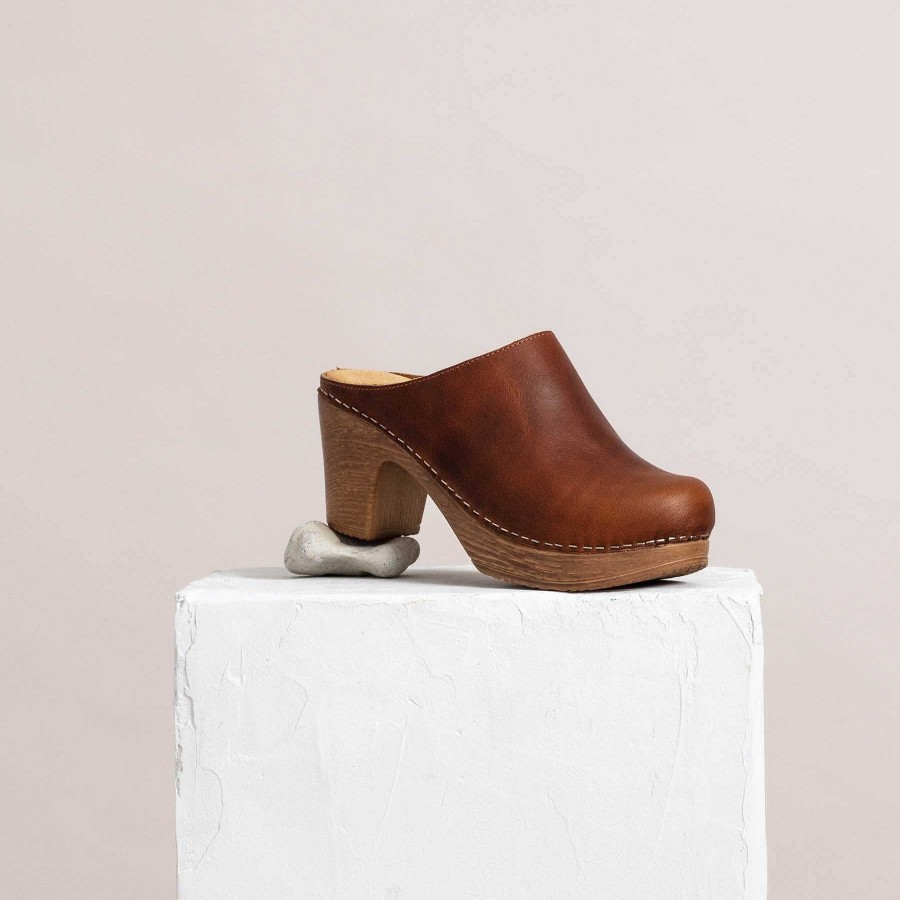 Calou Lisa Clog Brown | Pehmeat Korkokengat